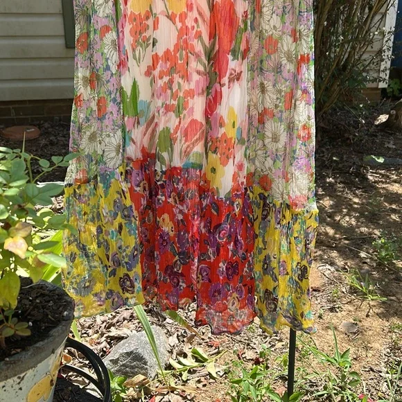 Anthropologie Malibu Floral Maxi Dress. Size 16 - Picture 8 of 13